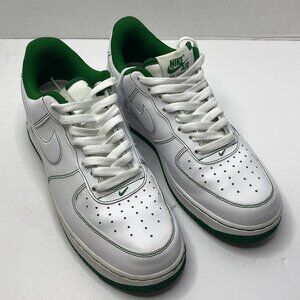Nike Air Force 1 '07 Contrast Stitch - White Pine Green Size 8 - Pre-Owned